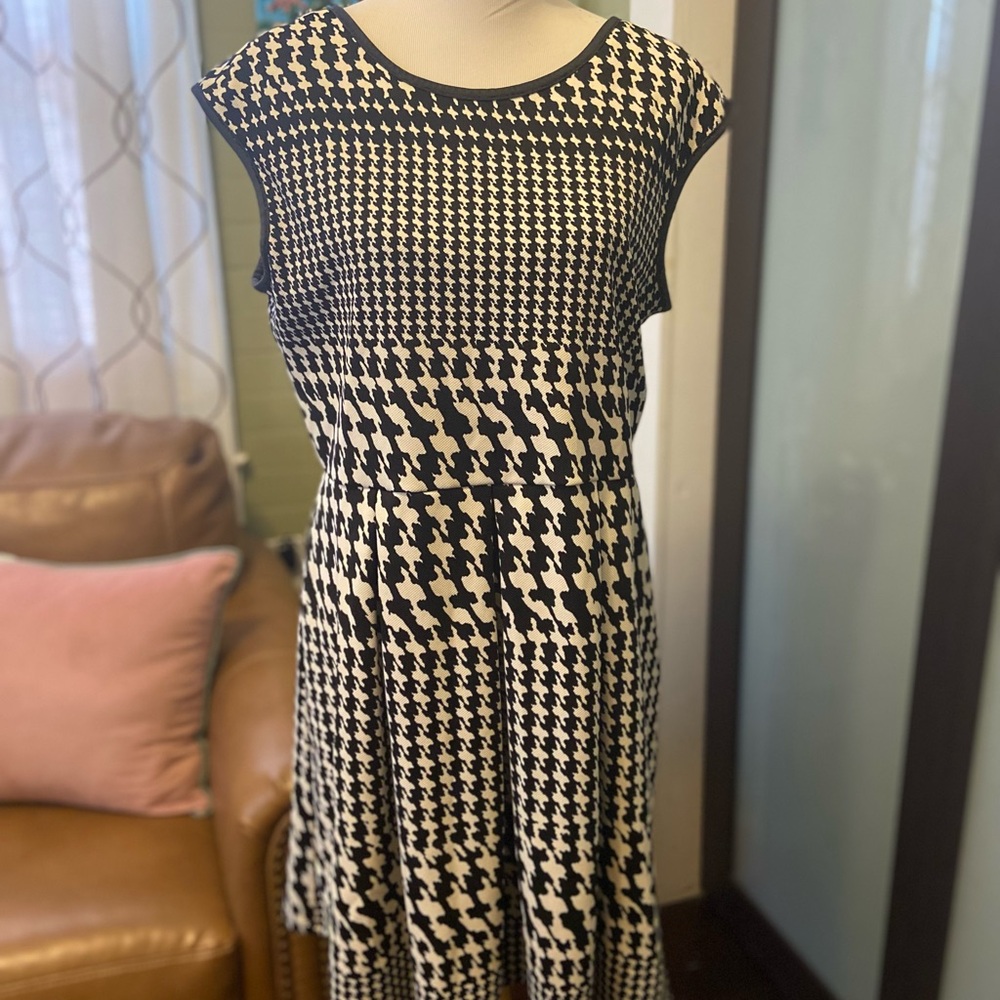 Black and White Houndstooth Dress